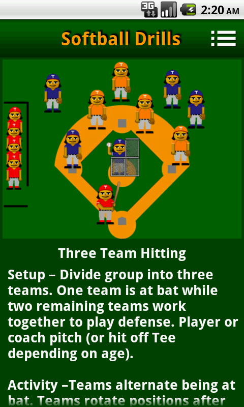 Android application Softball Coaching Drills screenshort