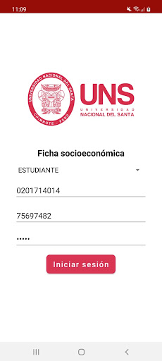 Android application Ficha Socioeconómica UNS screenshort