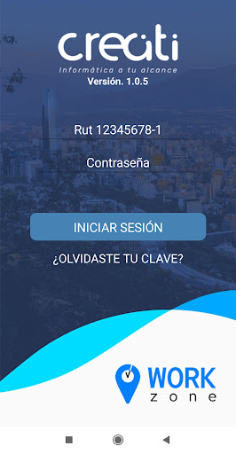 Android application Workzone screenshort