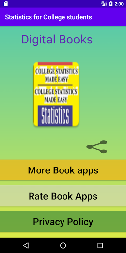 Android application Statistics for college screenshort