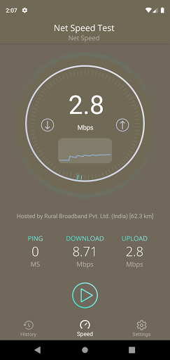 Internet Speed Test App Screen 3