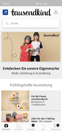 Android application tausendkind Shop screenshort
