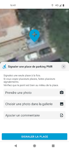 Android application Blue Parking screenshort