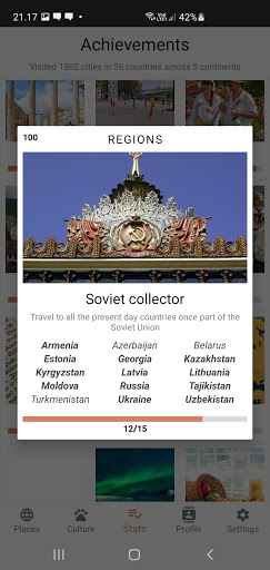 TAchies: Travel Achievements Screen 2