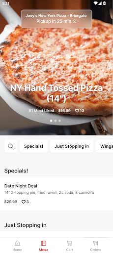 Joeys New York Pizza Screen 2