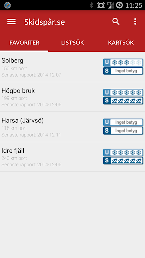 Android application Skidspår.se screenshort