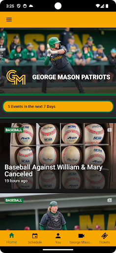 Screenshot of George Mason Patriots