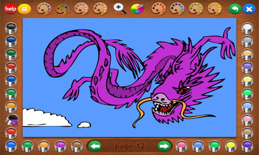 Coloring Book 25: Dragon Attac Screen 2