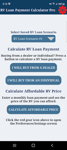 Android application RV Loan Payment Calculator Pro screenshort