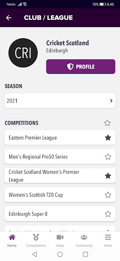 Cricket Scotland Live