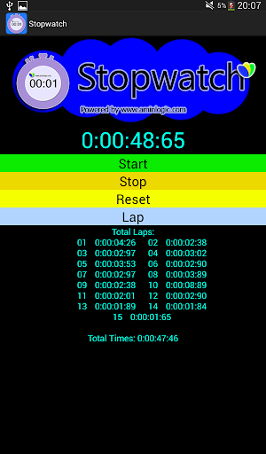 Stopwatch - Chronometer Screen 3