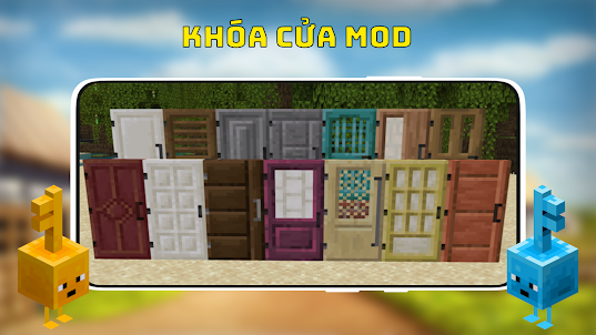 Khóa cửa Mod cho Minecraft