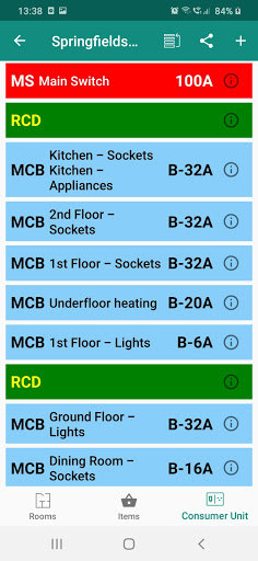 Electrical Listbuilder Screen 2