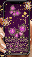 screenshot of Pink Gold Butterfly Theme