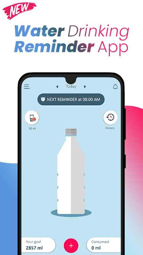 Android application Drink Water Tracker screenshort