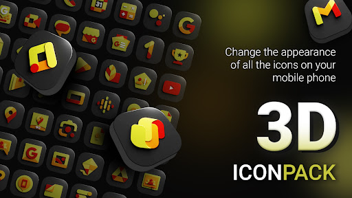 Android application 3D Material Color Icon Pack screenshort