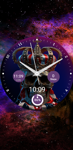 Android application Skull Crown Gold Samsung watch screenshort