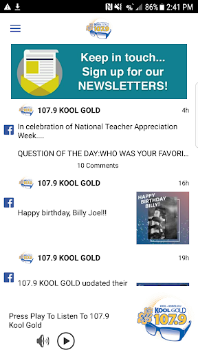 Android application Honolulu's Decades 107.9 screenshort