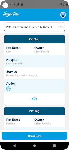 Android application Angelpaw - Driver screenshort