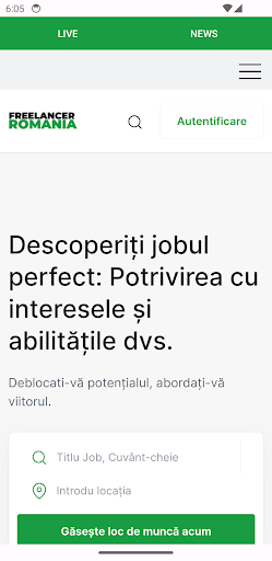 Android application Freelancer Romania screenshort