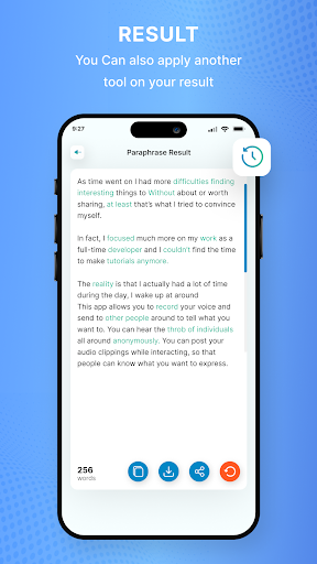 Paraphraser un Texte: Réécrire Screen 3