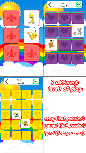 Android application Memory Game Cartoon Quest screenshort