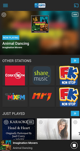 Android application AIM Radio screenshort