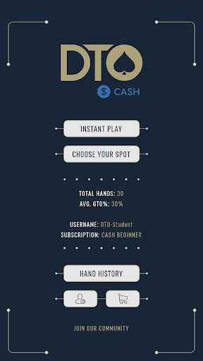 Android application DTO CASH - GTO Poker Trainer screenshort
