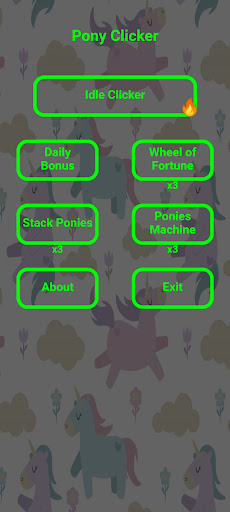Pony Idle Clicker Screen 2
