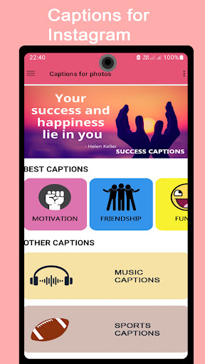 Android application Captions for Photos screenshort