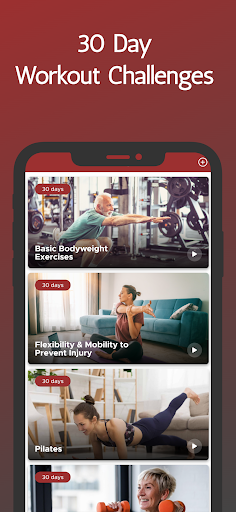 Screenshot of Training Plan for Over 50s