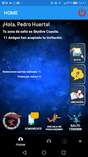 Android application Skydive en México screenshort
