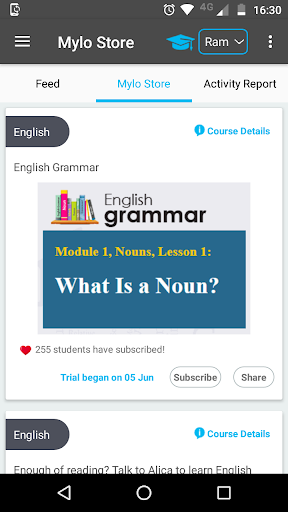 Mylo - Learning & Online Test Screen 3