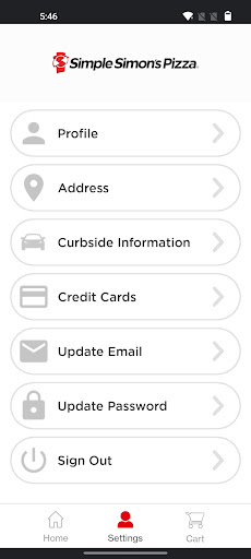 Screenshot of Simple Simon’s Pizza