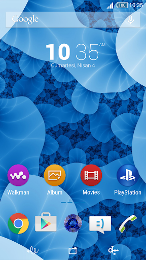 Android application For Xperia Theme Aquamarine screenshort