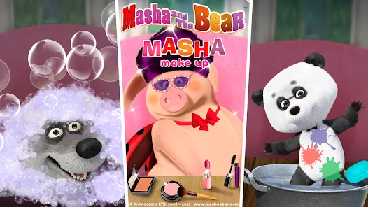 Masha e o Urso : Jogo de Maquiagem e Cabeleireiro