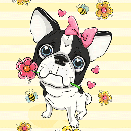 Cute French Dog - Wallpaper logo
