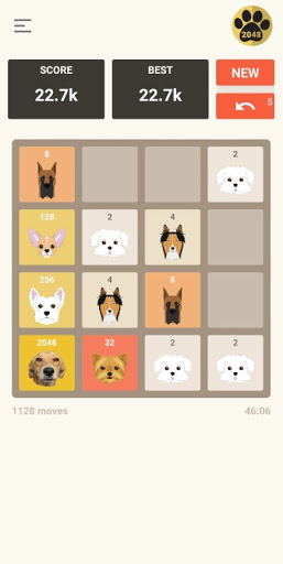 Android application Pets 2048 screenshort