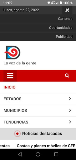 Android application Espacio Disentir screenshort