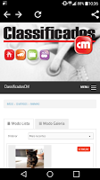 screenshot of Classificados CM