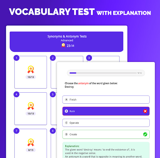 Screenshot of IELTS® Reading Tests