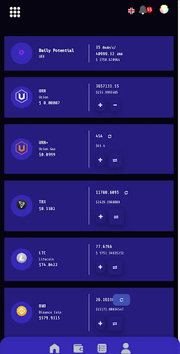 Urion Miner Screen 3