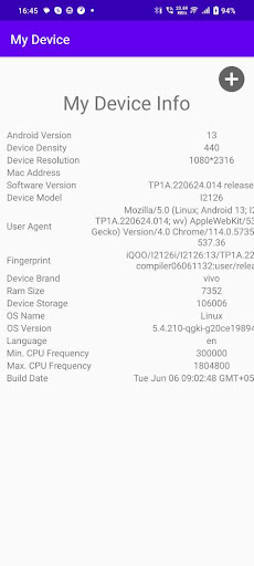 My Device Screen 3