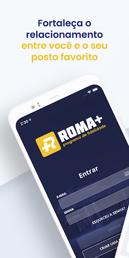 Android application Roma+ - Programa de Fidelidade screenshort