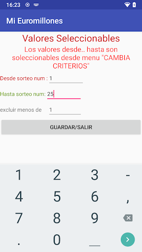 Myeuromillon Screen 3