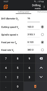 Machining calculator