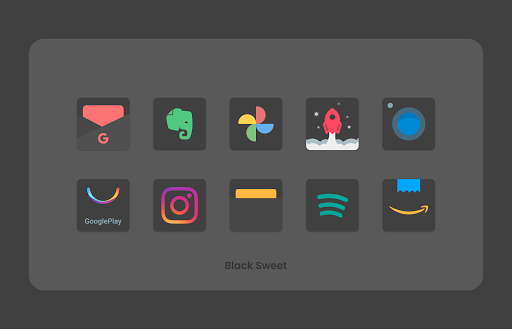 Screenshot of Black Sweet - Icon Pack