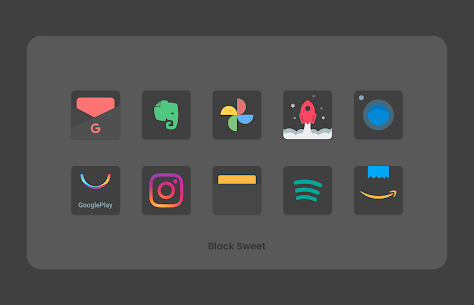 Black Sweet – Icon Pack (MOD APK, Paid/Patched) v2.0 1