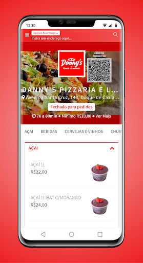 Android application Danny's Pizzaria e Lanchonete screenshort