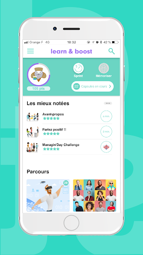 Android application Learn&boost screenshort